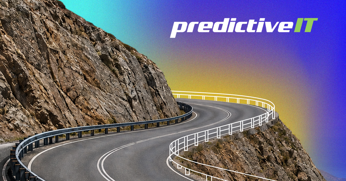 Winding mountain road representing the journey to resilient IT infrastructure, business continuity, and disaster recovery planning.